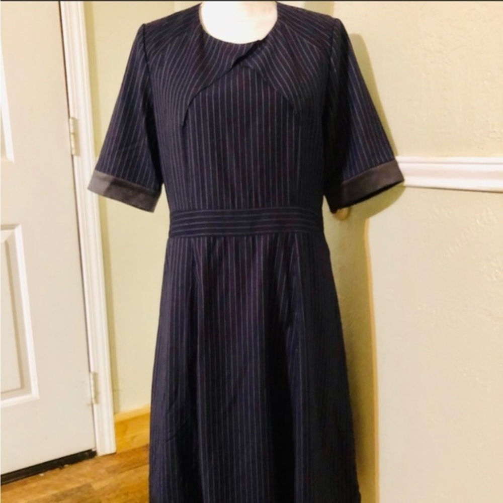 Vintage Estee Lauder Pinstripe lined Dress size 4